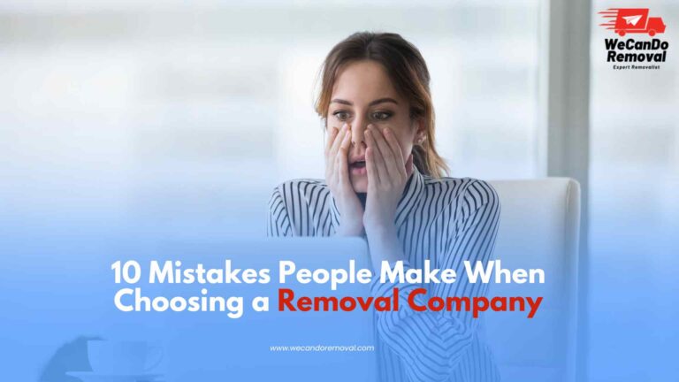 Homeowner selecting a trusted removal company online.