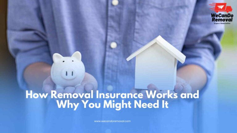 Diagram showing the benefits of removal insurance for home moves