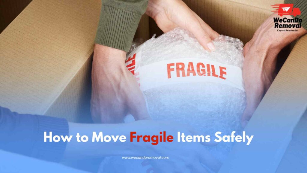 Bubble wrap and boxes used to move fragile items securel