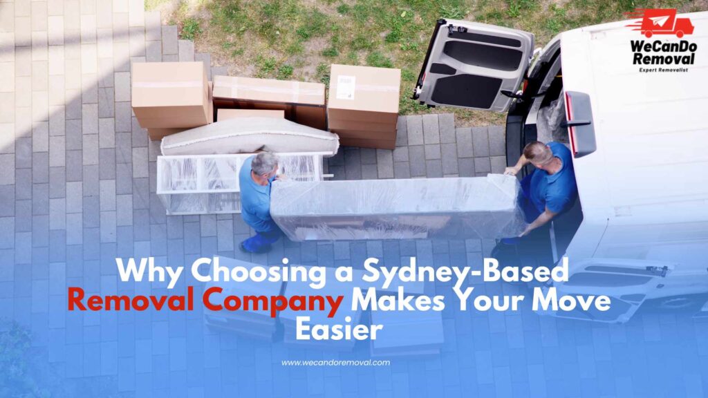 Sydney-based removal company truck loading household furniture.