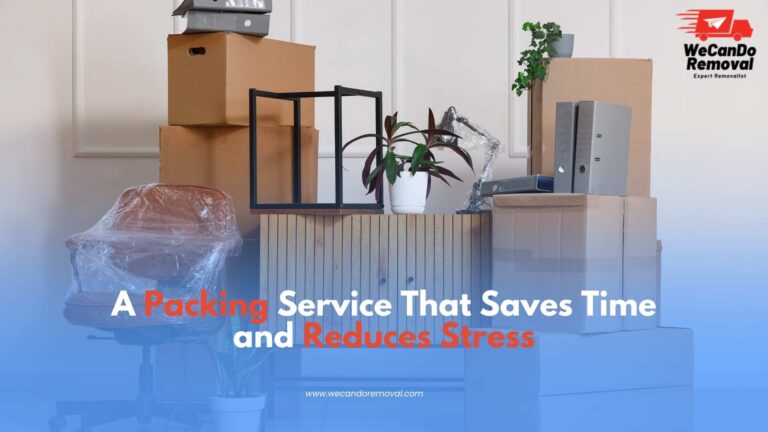 Packing Service professionals organising boxes at a home.