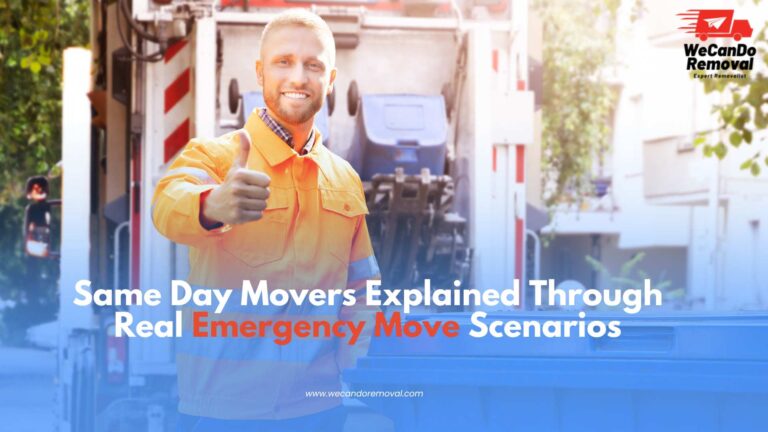 Photo showing professional Same Day Movers assisting with urgent relocation.